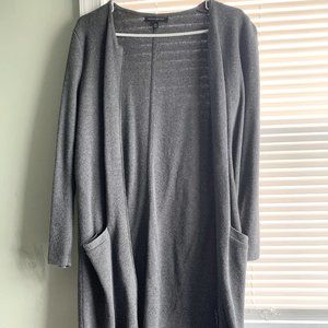 Long Cardigan - grey, pockets, Banana Republic